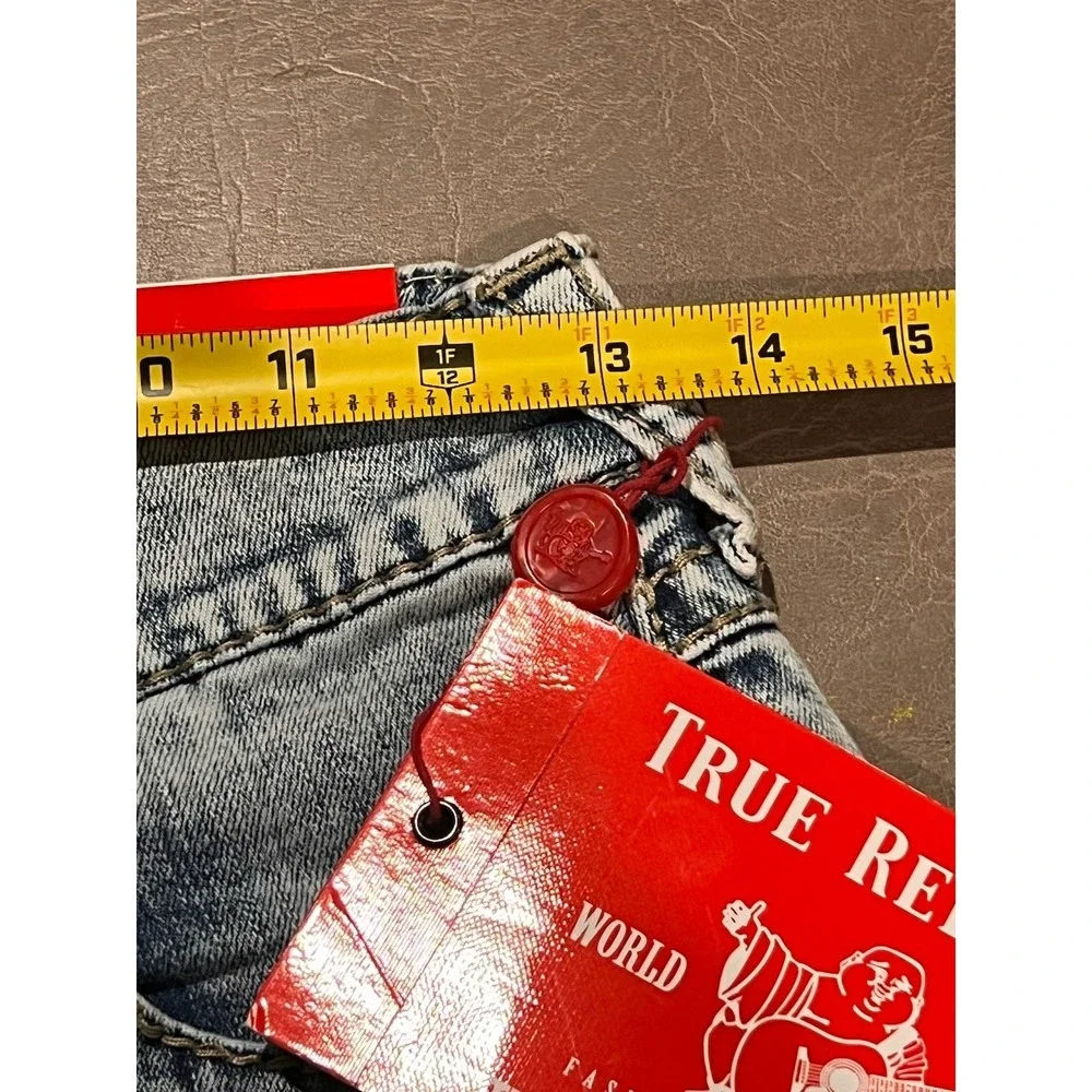 True Religion Men's Light Blue Jean/denim Shorts NWT Msrp $99 Waist 28‎